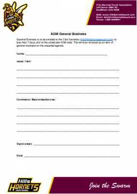 AGM – General Business